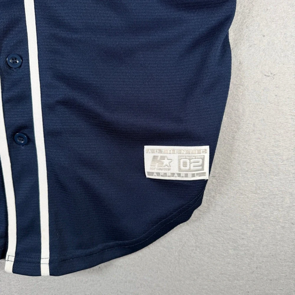 HUF x Starter Mens Navy Blue Baseball Jersey Embroidered Patch Size Small - Picture 4 of 13
